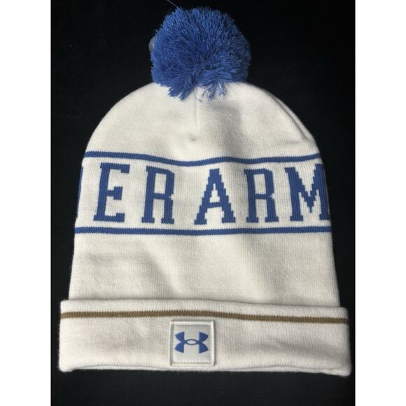 Under Armour Adult OSFM Knit Cuff Beanie With Pom New Without Tags - Picture 1 of 2
